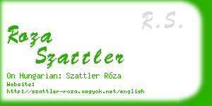 roza szattler business card